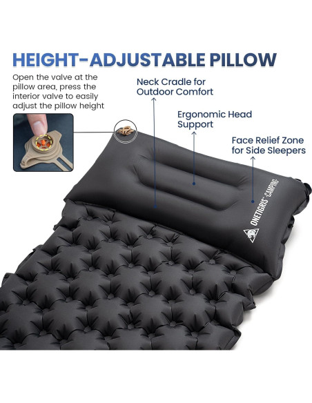 Almohadilla de Dormir Onetigris BLACKCRYSTAL 2025 Ultraligera