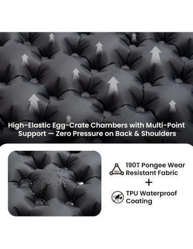 Almohadilla de Dormir Onetigris BLACKCRYSTAL 2025 Ultraligera