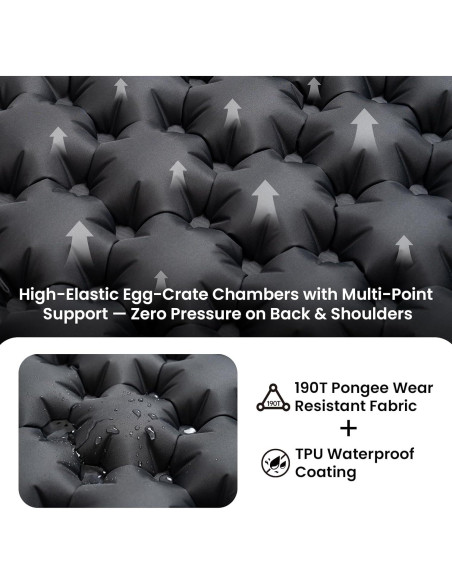 Almohadilla de Dormir Onetigris BLACKCRYSTAL 2025 Ultraligera