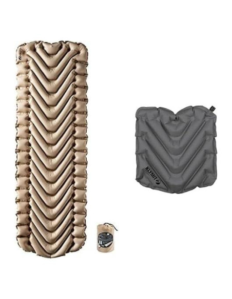 Klymit Pad Inflable Aislado Static V + Cojín V-Seat Gris