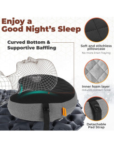 Almohada Inflable de Camping TREKOLOGY Deluxe 40.5x28 cm 2