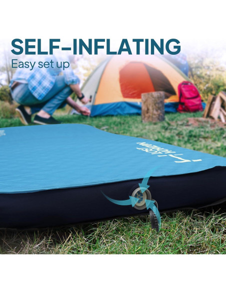 Colchón de Camping Autoinflable LOSTHORIZON 190.5x63.5 cm