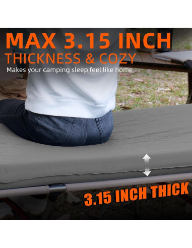 Colchoneta Autoinflable TPYOCQU 193x67 cm con Bomba Eléctrica