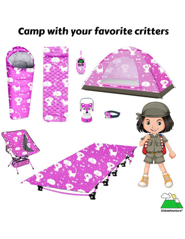 Colchón Inflable KidzAdventure 1.65m con Bomba y Almohada Rosa