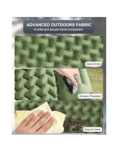 Colchoneta Inflable Individual Realtopdo CAMPD Verde Pasto 200x66 cm