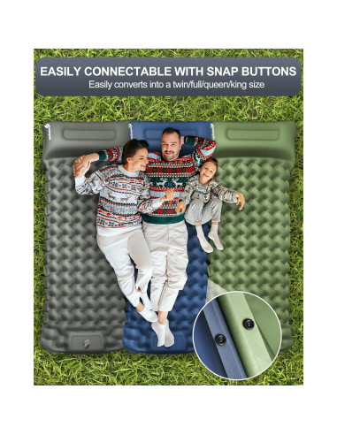 Colchoneta Inflable Individual Realtopdo CAMPD Verde Pasto 200x66 cm