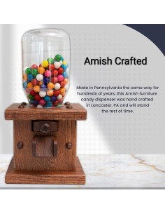 Dispensador de Dulces de Madera Amish 1,54 kg 30x22,86x15 cm 2