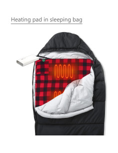Saco de Dormir Calefaccionado Mantuole 198x61cm 5 Zonas USB 2