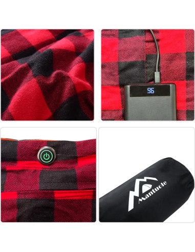 Saco de Dormir Calefaccionado Mantuole 198x61cm 5 Zonas USB