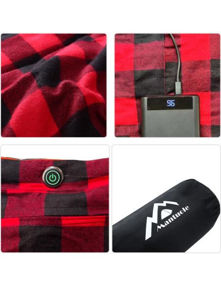 Saco de Dormir Calefaccionado Mantuole 198x61cm 5 Zonas USB