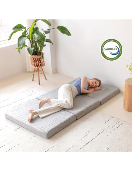 Colchón Plegable MLILY de Espuma Viscoelástica 4" Individual