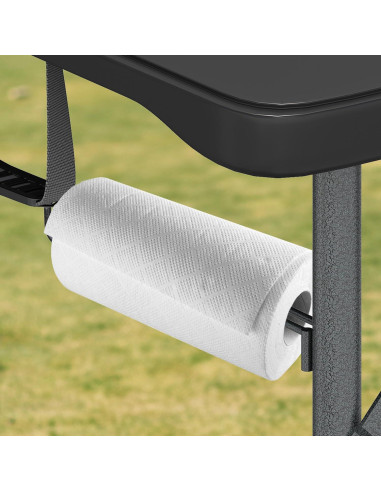 Mesa Plegable de Parrilla YITAHOME 180x70 cm Negra 2 en 1