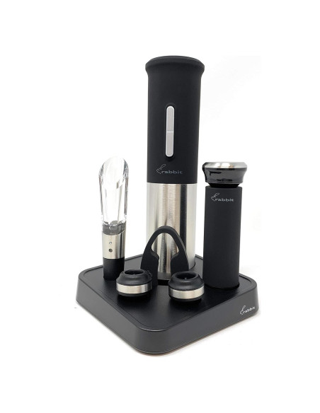 Juego de Vino Eléctrico Rabbit 5 Piezas - Sacacorchos y Accesorios