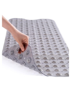 Alfombrilla de Baño Antideslizante ROSMARUS 40x99 cm Gris
