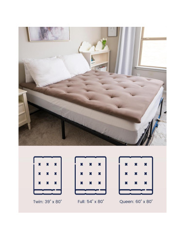 Colchón Futón Japonés ZonLi Queen 203x152cm 100% Algodón