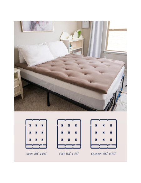 Colchón Futón Japonés ZonLi Queen 203x152cm 100% Algodón