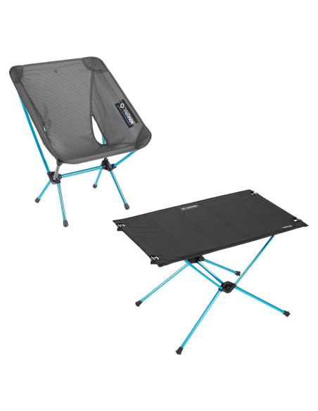 Silla Helinox Cero Ultraligera y Mesa Uno Plegable