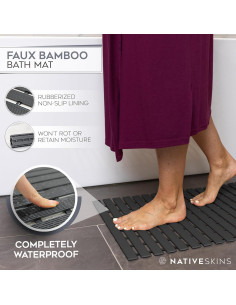Alfombra de baño de bambú falso NativeSkins 42.93x63.99cm 2