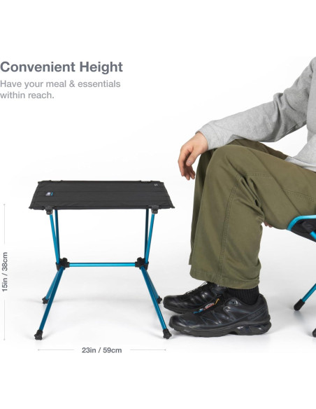 Silla Helinox Cero Ultraligera y Mesa Uno Plegable
