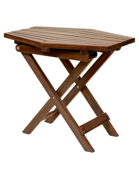 Mesa Plegable CleverMade Tamarack - Madera Acacia Canela