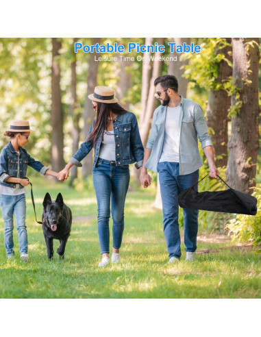 Mesa Plegable de Camping TeqHome 2022 - 45.72x45.72cm, 20kg