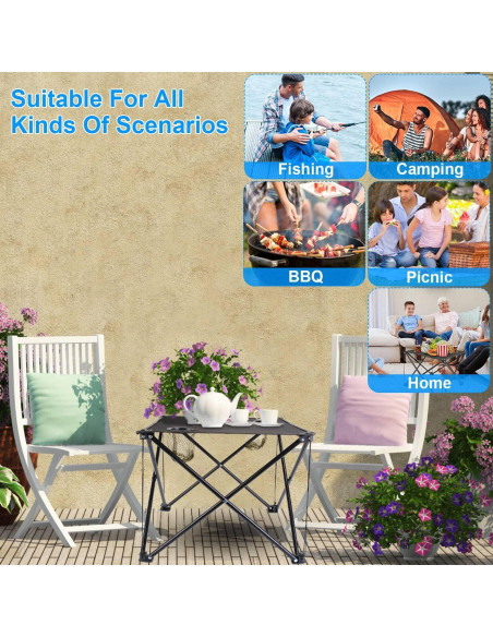 Mesa Plegable de Camping TeqHome 2022 - 45.72x45.72cm, 20kg Mesa Plegable de Camping TeqHome 2022 - 45.72x45.72cm, 20kg