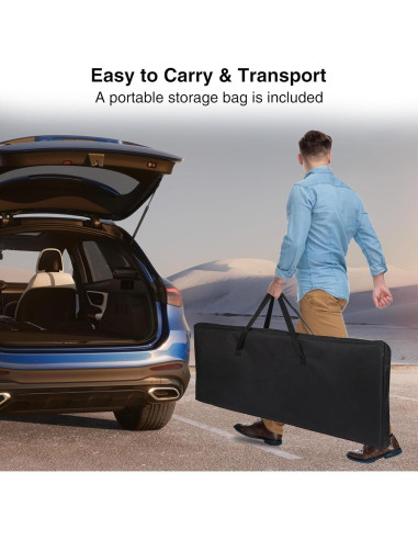 Mesa de Bar Plegable REDCAMP 208cm Negra para Eventos