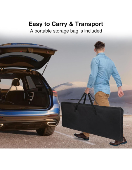 Mesa de Bar Plegable REDCAMP 208cm Negra para Eventos