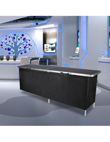 Mesa de Bar Plegable REDCAMP 208cm Negra para Eventos