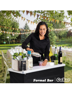 Mesa de Bar Portátil GoPong con 3 Faldas y Funda - 99x91 cm 2