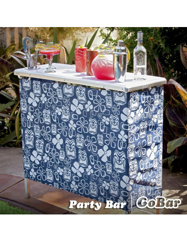 Mesa de Bar Portátil GoPong con 3 Faldas y Funda - 99x91 cm