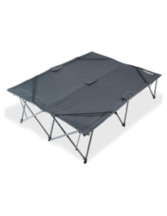 Cama de Camping Doble KingCamp Plegable 550lbs Gris XXL