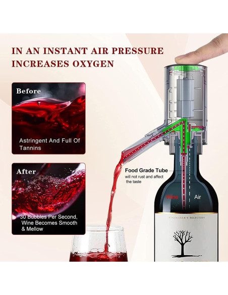 Aerador de Vino Eléctrico ESCLAP Acero Inoxidable 0.36 kg