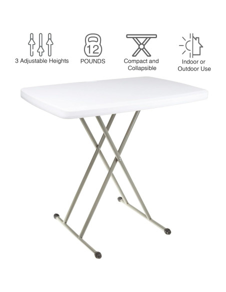 Mesa Plegable Everyday Home - Escritorio Ligero Ajustable 48.3-71.1 cm