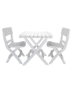 Conjunto de Mesa y Sillas Plegables Camco para Exterior - 3 Piezas