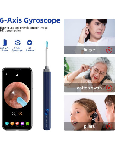 Kit de Limpieza de Oídos Morelax con Cámara 1080P HD