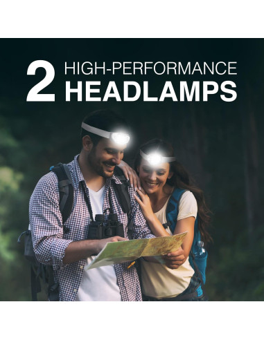 Energizer Linterna de Cabeza LED + Etekcity Linterna Camping 2-Pack
