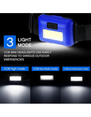 Linterna Frontal LED Macarrie 24 Piezas 800 Lúmenes Impermeable