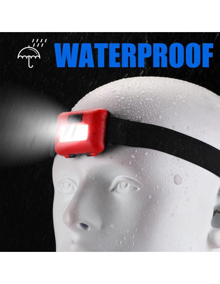 Linterna Frontal LED Macarrie 24 Piezas 800 Lúmenes Impermeable