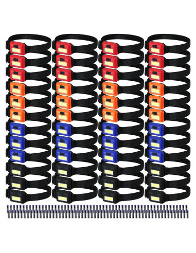 Juego de 96 Linternas Frontales LED Glooglitter 800 Lúmenes