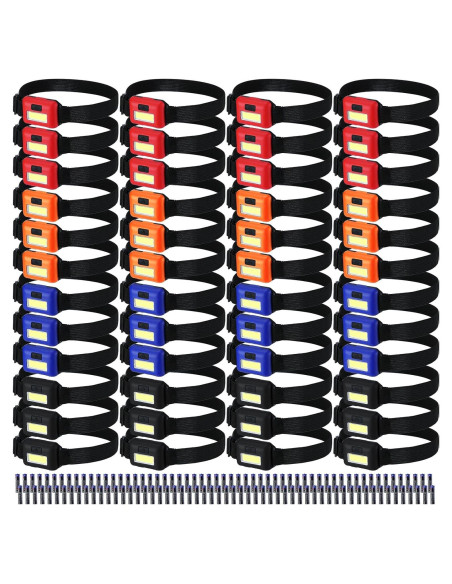 Juego de 96 Linternas Frontales LED Glooglitter 800 Lúmenes