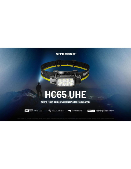 Linterna Frontal Nitecore HC65 UHE 2000 Lúmenes Recargable USB-C