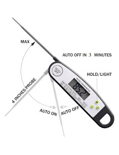 Termómetro Digital para Carne LILYWARE MT128 con Luz de Fondo 2