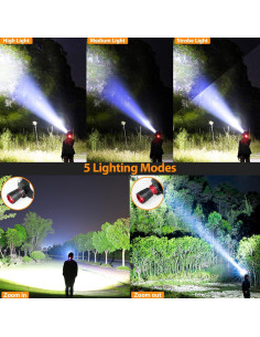 Linterna Frontal Recargable BUD K 900000 Lúmenes 5 Modos 2