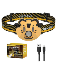 Linterna Frontal LED Recargable SEVENKA Tigre para Niños