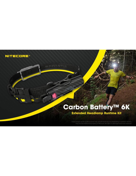 Kit Extensión Batería Carbono Nitecore 6K para Linternas NU40/NU43/NU45/NU50/HC65