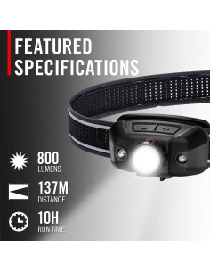 Linterna Frontal Recargable Coast FLX40R 800 Lúmenes IP54 2