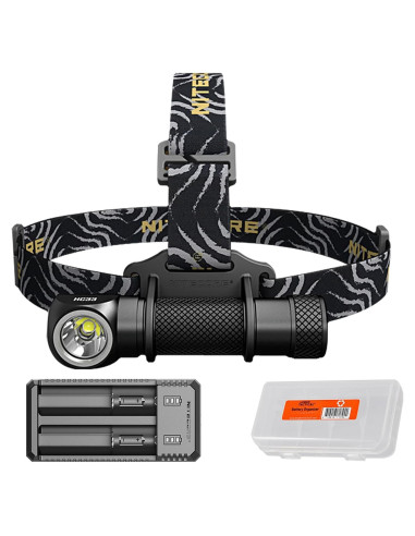 Linterna Frontal Nitecore HC33 1800 Lúmenes LED L-Forma