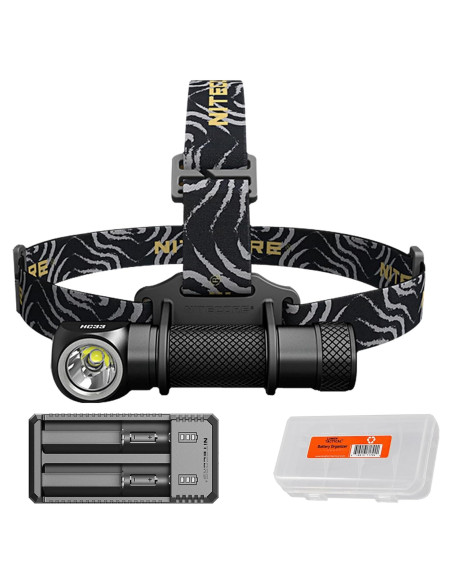 Linterna Frontal Nitecore HC33 1800 Lúmenes LED L-Forma