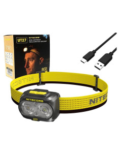 Linterna Frontal Nitecore UT27 800L USB-C 800 Lúmenes